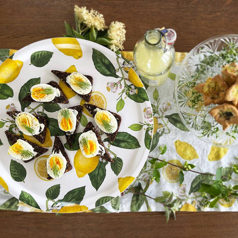 Koustrupco - Wholesale Serving Tray - Lemons serving tray Ø38- Made in Europe1