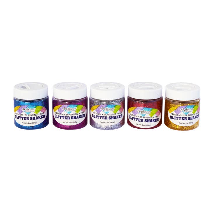 Angels Craft – wholesale Glitter – Glitter Shakers 12-ct in 5 Asstd. Metallic Colors
