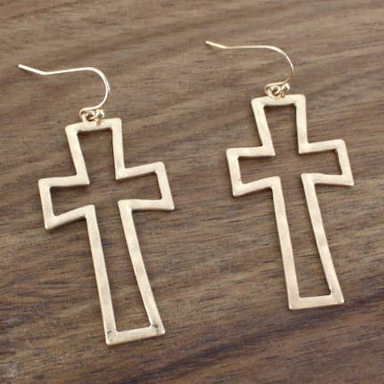 Pretty Persuasions - Wholesale Dangle Earrings - E23206 Cross Earrings0