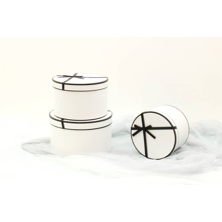Elegant Design Supply - Wholesale Gift Box - French Inspired Round Flower Gift Box with Ribbon