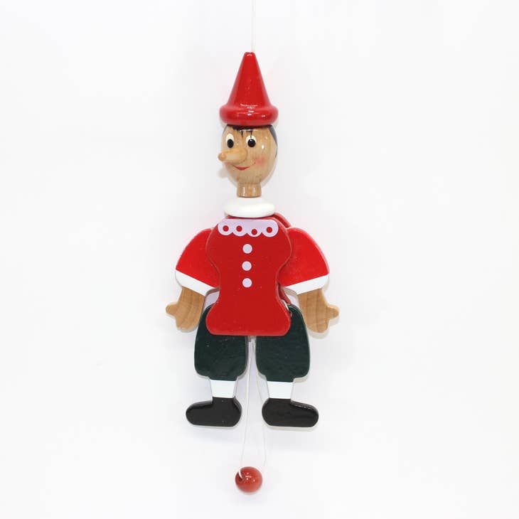 Figurine Pinocchio avec bras et jambes articulés, 25 cm, bois d
