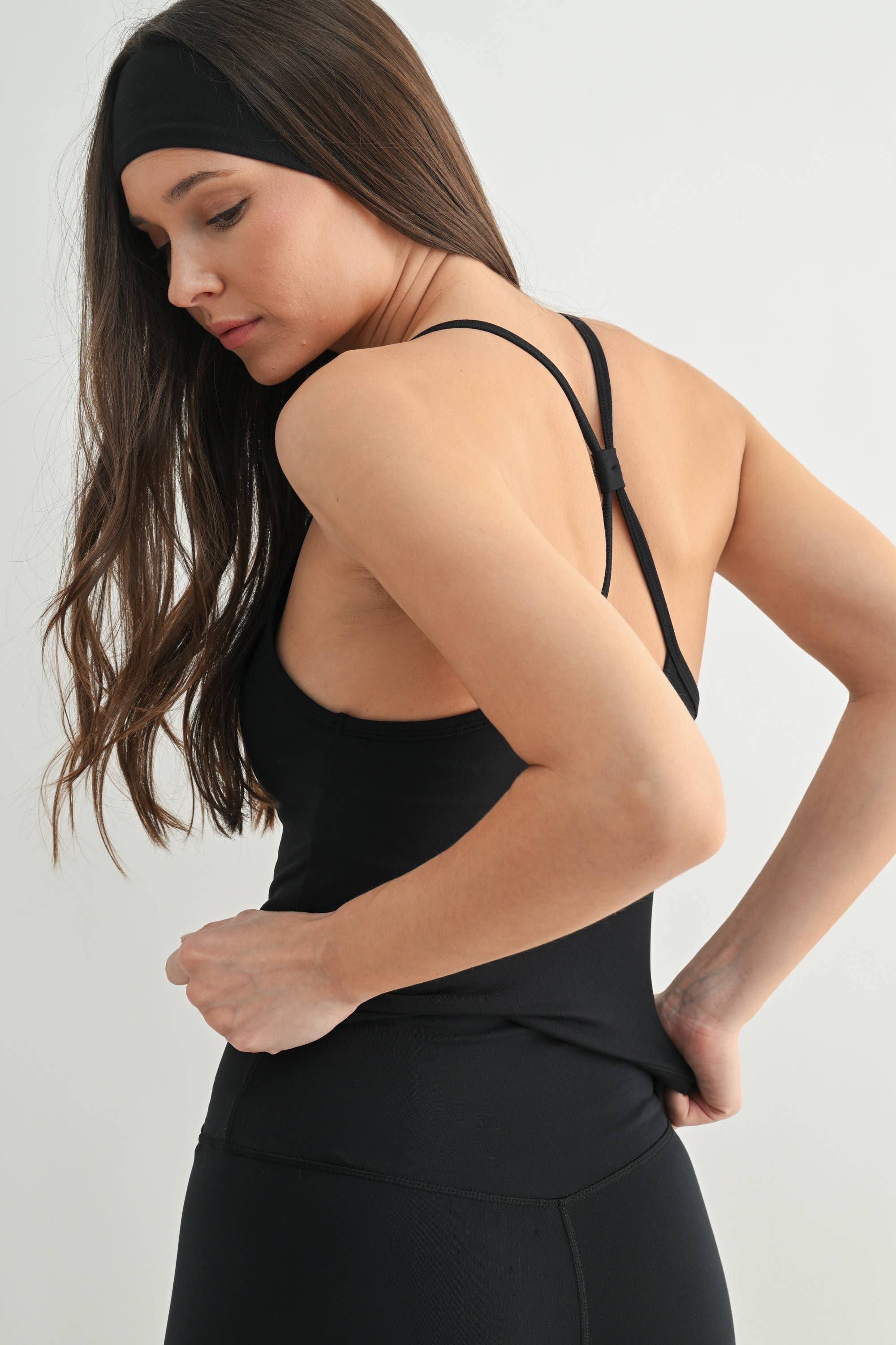 Mono B - Vente Haut de sport – femme - Débardeur de sport long à bretelles spaghetti14