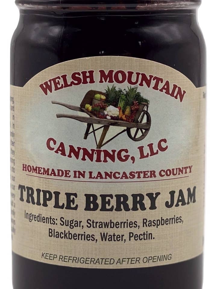 TRIPLE BERRY JAM - Strawberry Blackberry Black Raspberry Blend USA for wholesale by Saving Shepherd
