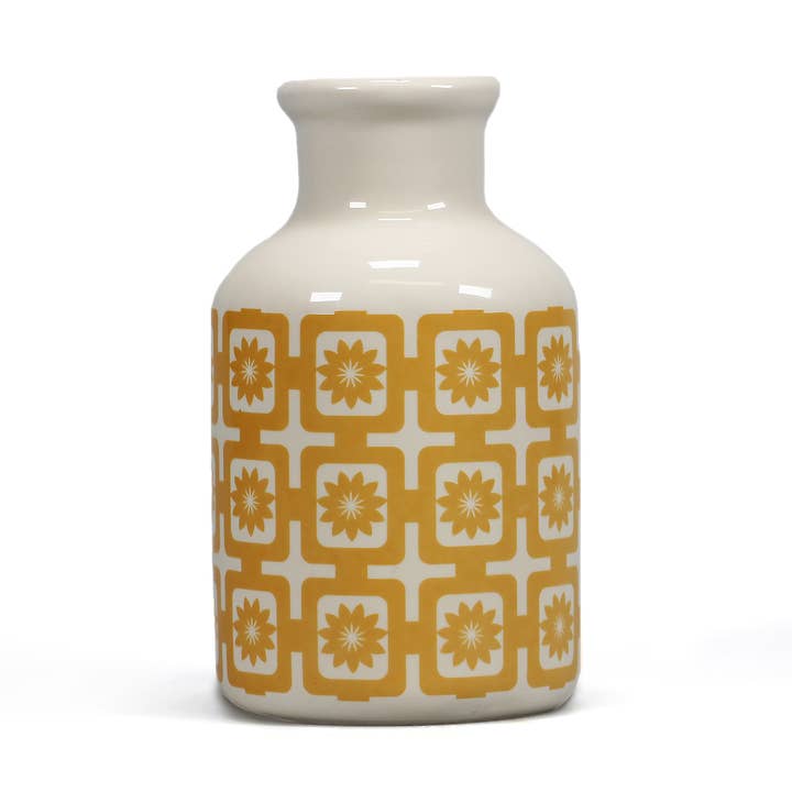 Half Moon Bay – wholesale Vase – Ceramic Vase Tiles Design Yellow0