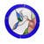 7-Inch Handmade Stained Glass Hummingbird Panel for wholesale by DGE Distribution