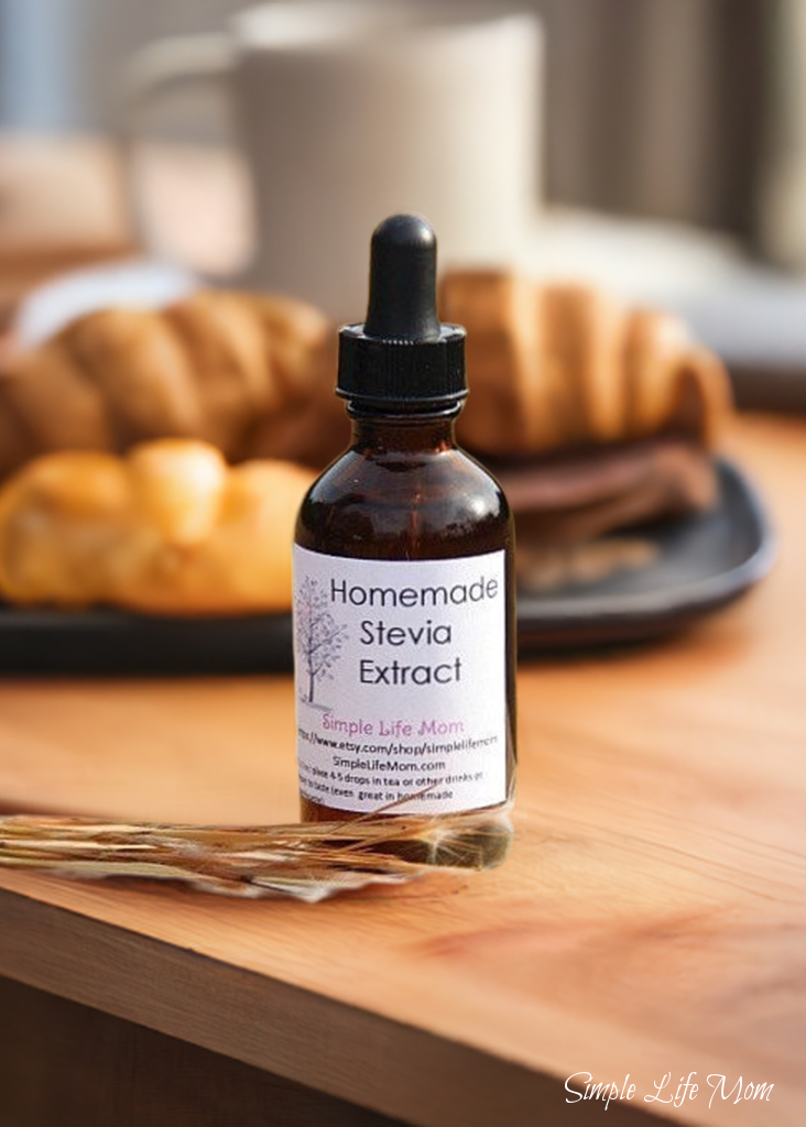 Simple Life Mom - Vente Sucre - EXTRAIT DE STÉVIA MAISON - feuille de stévia biologique cultivée à la maison pour le thé, le café, la santé, la perte de poids2