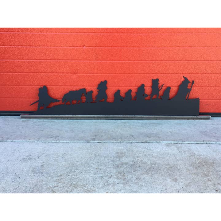 Think Metal - Thinking Creatively to Make it Metal - Wholesale Wall Accent - Lord of the Rings Fellowship Silhouette | Metal Wall Art | 40" | #LotR