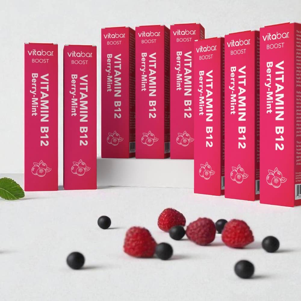 VitaBar - Wholesale Oral Supplement/Vitamin - BOOST - Vitamin B12 - Berry Mint Diffuser 10-PACK1