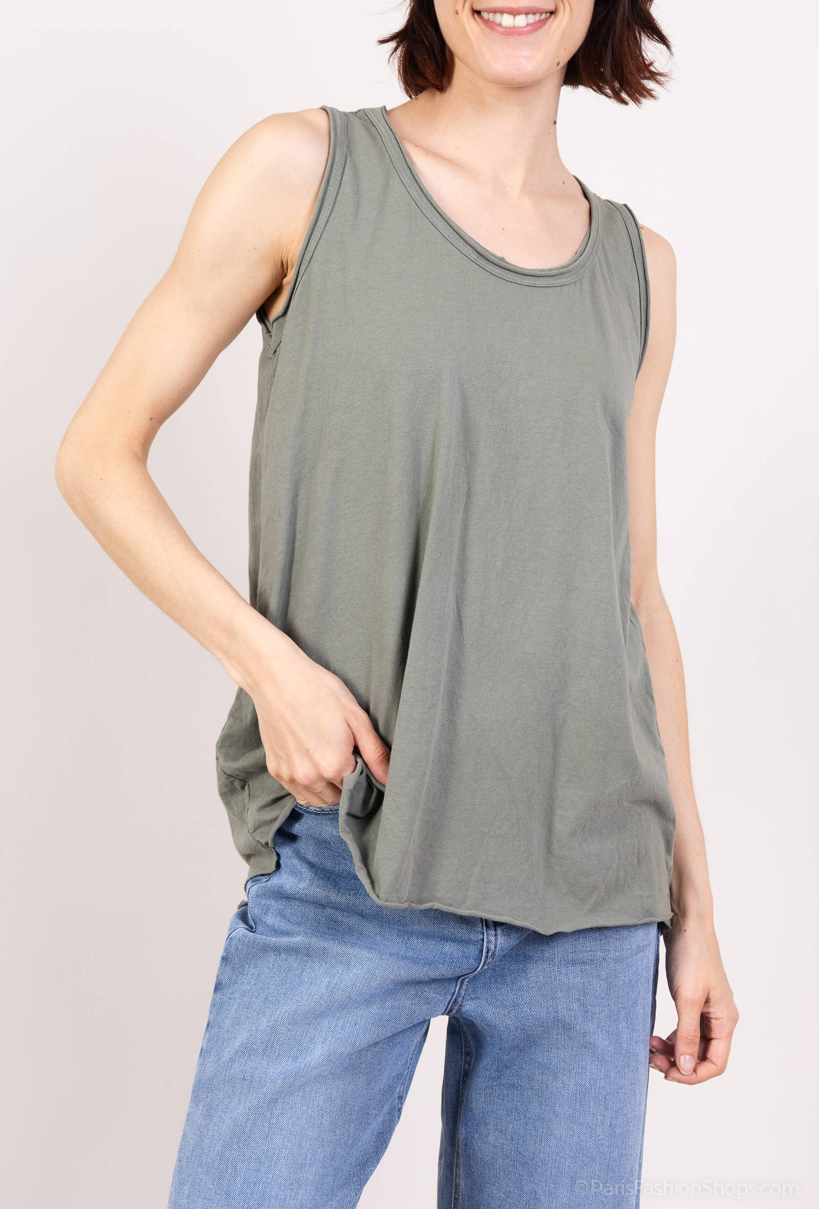 L'Emotion – Großhandel Tanktop – Damen – Tanktop mit breiten Trägern und Rundhalsausschnitt, 100 % Baumwolle3