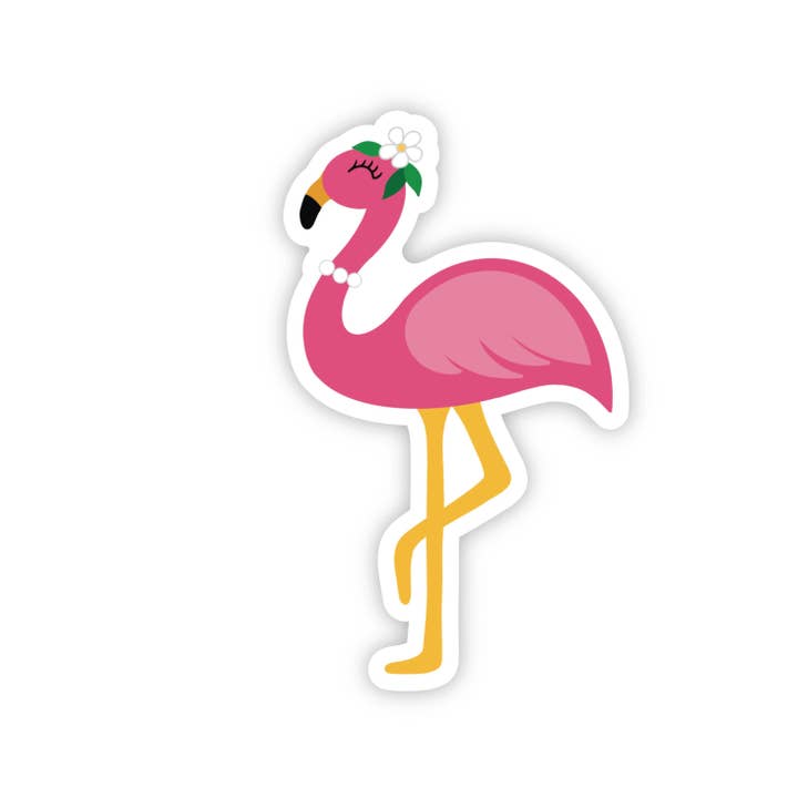 Flamingo Sticker for wholesale by A Touch of Whimsy Designs
