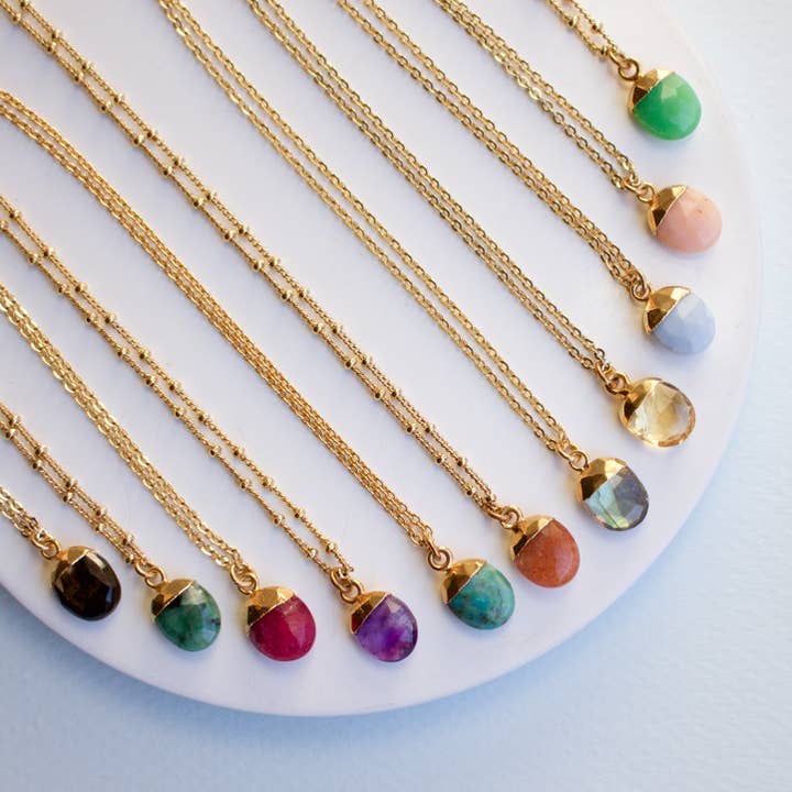 Collana con gemma semi preziosa per la vendita all'ingrosso da parte di a.v. max