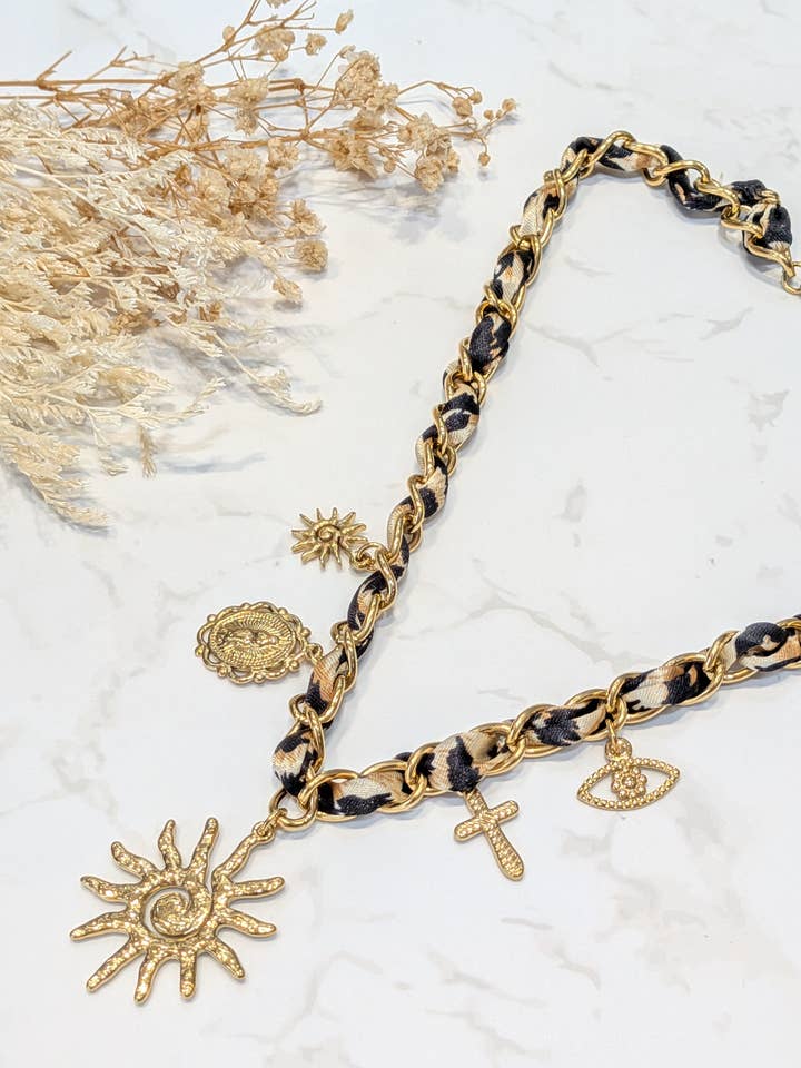 Rectriliap necklace in stainless steel for wholesale by LOLO & YAYA