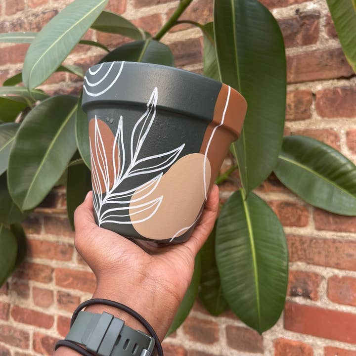 Earthy Planter for wholesale by Olivia Georgette Studios LLC