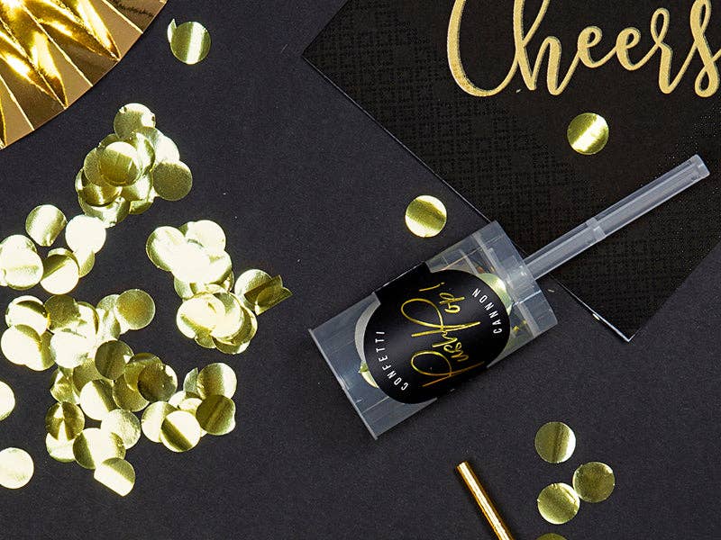 THE BALLOON HUB - Wholesale Confetti - Gold Confetti Push Pop - PartyDeco USA3