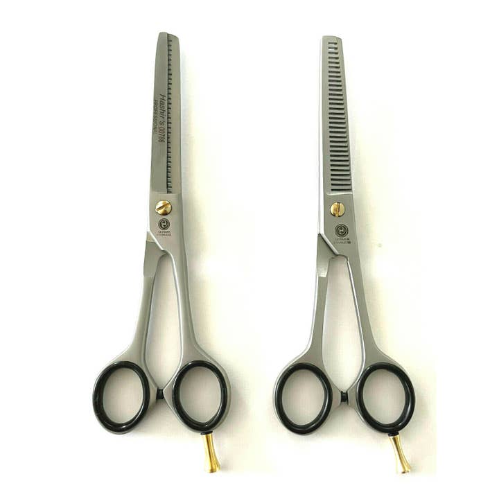 HASHIR PRODUCTS - Wholesale Hair Scissors - 2pcs German Professional Double and Single Teeth Thinning Trimming Shears 6.5"