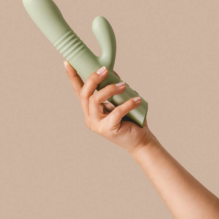 The Natural Love Company - Wholesale Sex Toy - Yarrow | Thrusting Rabbit Vibrating Dildo