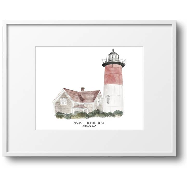 Reproducción de arte Nauset Lighthouse Eastham, MA Cape Cod para venta al por mayor de WonderfullyWrittenCo