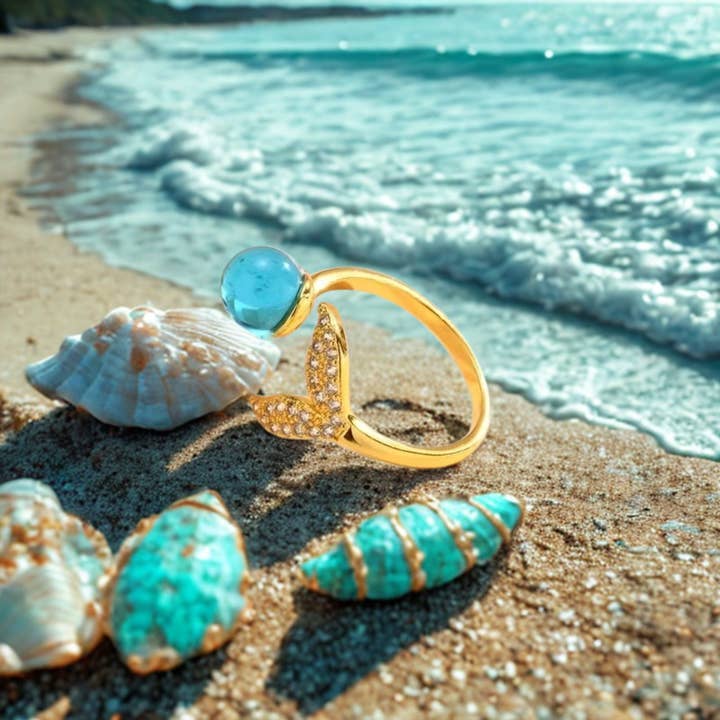 Anillo Ajustable Tesoro de Sirena para venta al por mayor de Tipsy Mermaid®