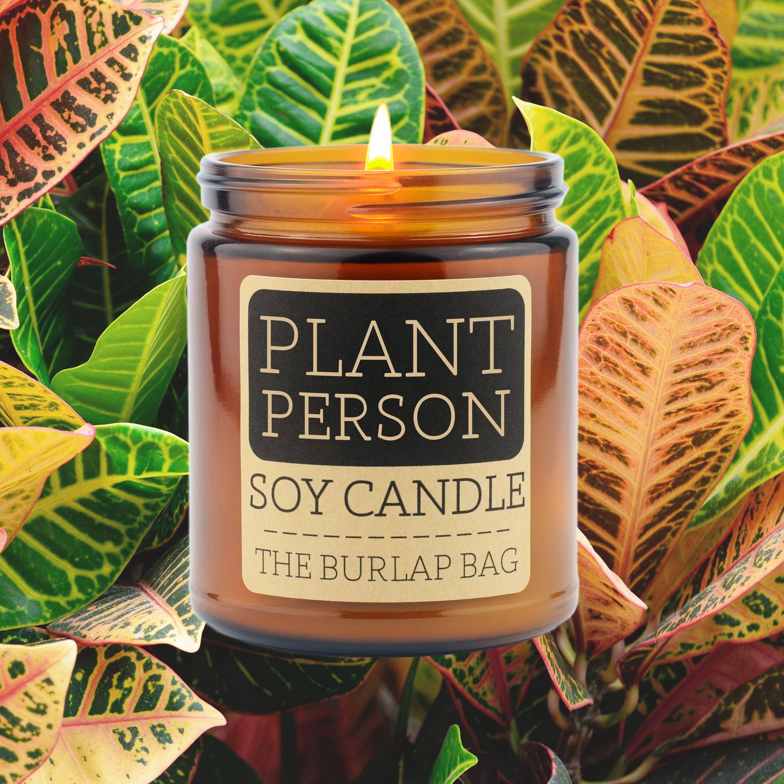The Burlap Bag - Wholesale Jar/Filled Candle - Plant Person - Soy Candle 9oz
