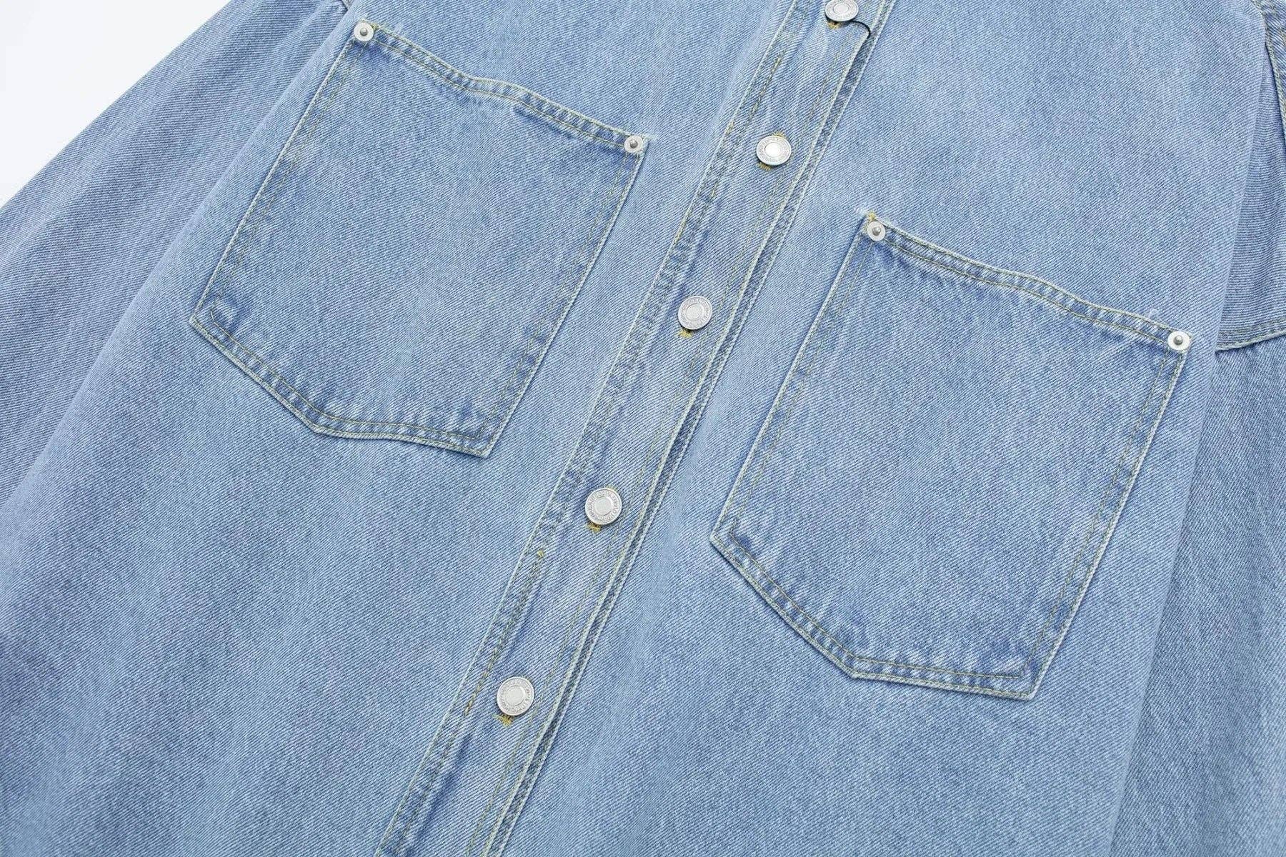As Shown European Summer Denim Shirt Jacket  Chic  Cool for wholesale on Faire14