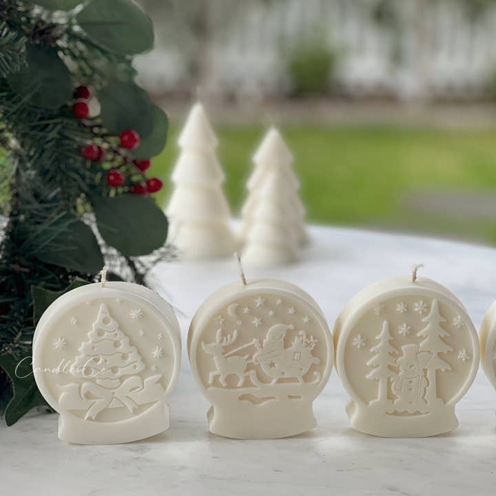 White Holiday Snow Globe for wholesale on Faire7