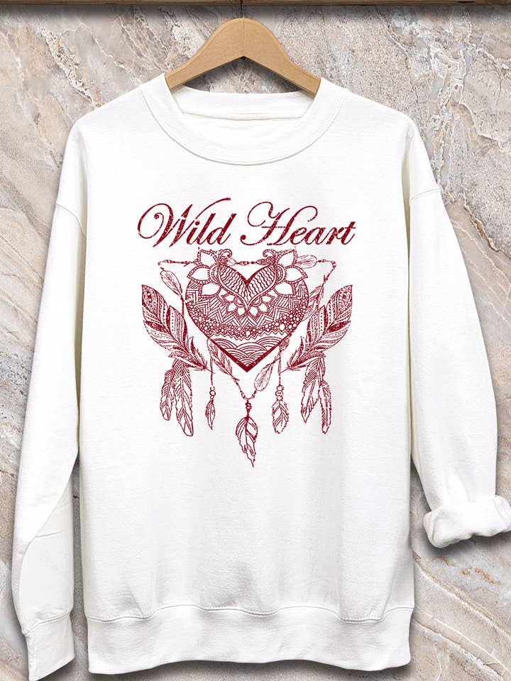 SPT-SS-219_Wild Heart - Sweatshirt for wholesale by SP Tops, Inc.