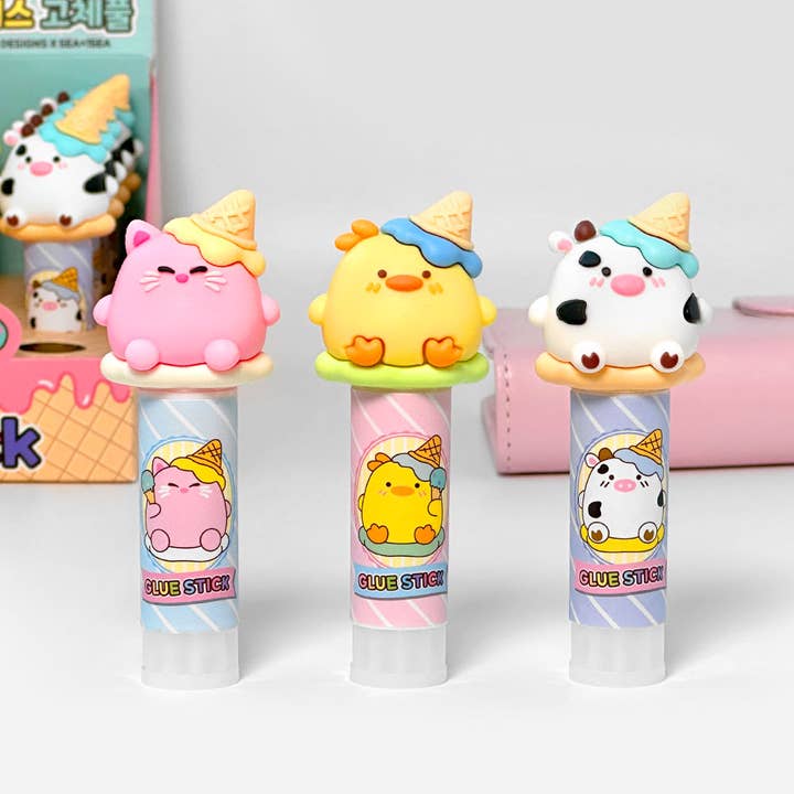 K-Wonderland - Wholesale Glue - Ice cone Brothers Glue Stick – Cute Character Stationery1