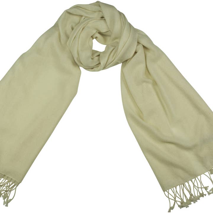 Handgewebter Cashmere Schal Champagner für den Großhandel von Shirin Sehan