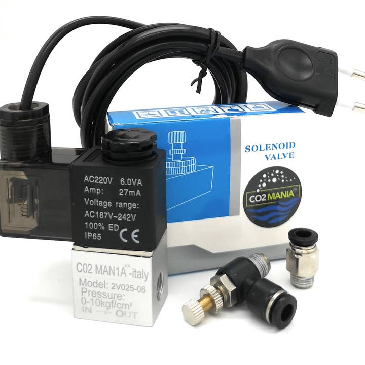 Electrovanne Co2 avec régulateur de débit 6 mm pour la vente par CO2 MANIA®