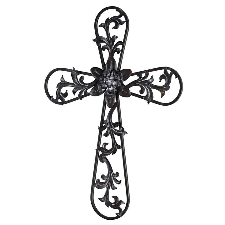 Wall Cross With Vines Metal 23h for wholesale by Dicksons