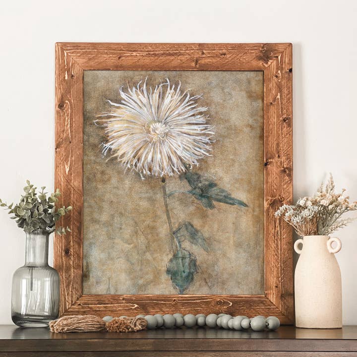 Neutral Flower Framed Wall Art Vintage Botanical Picture for wholesale by Swinford Designs