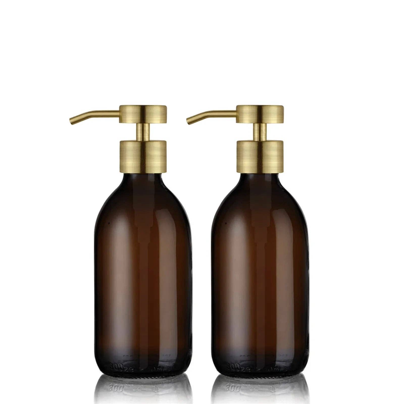 Little Pots - Wholesale Soap Dispenser - Amber glass soap dispenser duo – Stainless steel pump0