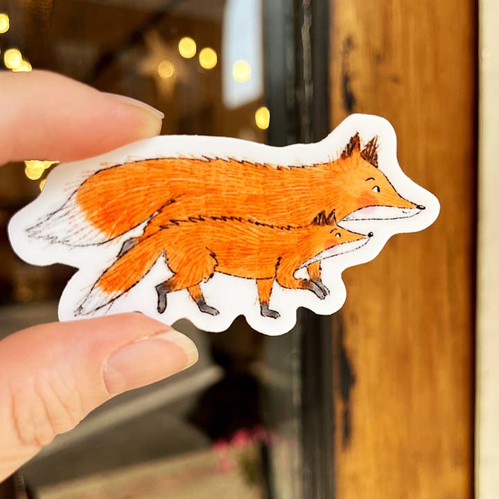 Sticker Fox Duo voor wholesale door Forest & Fauna Paper Co.