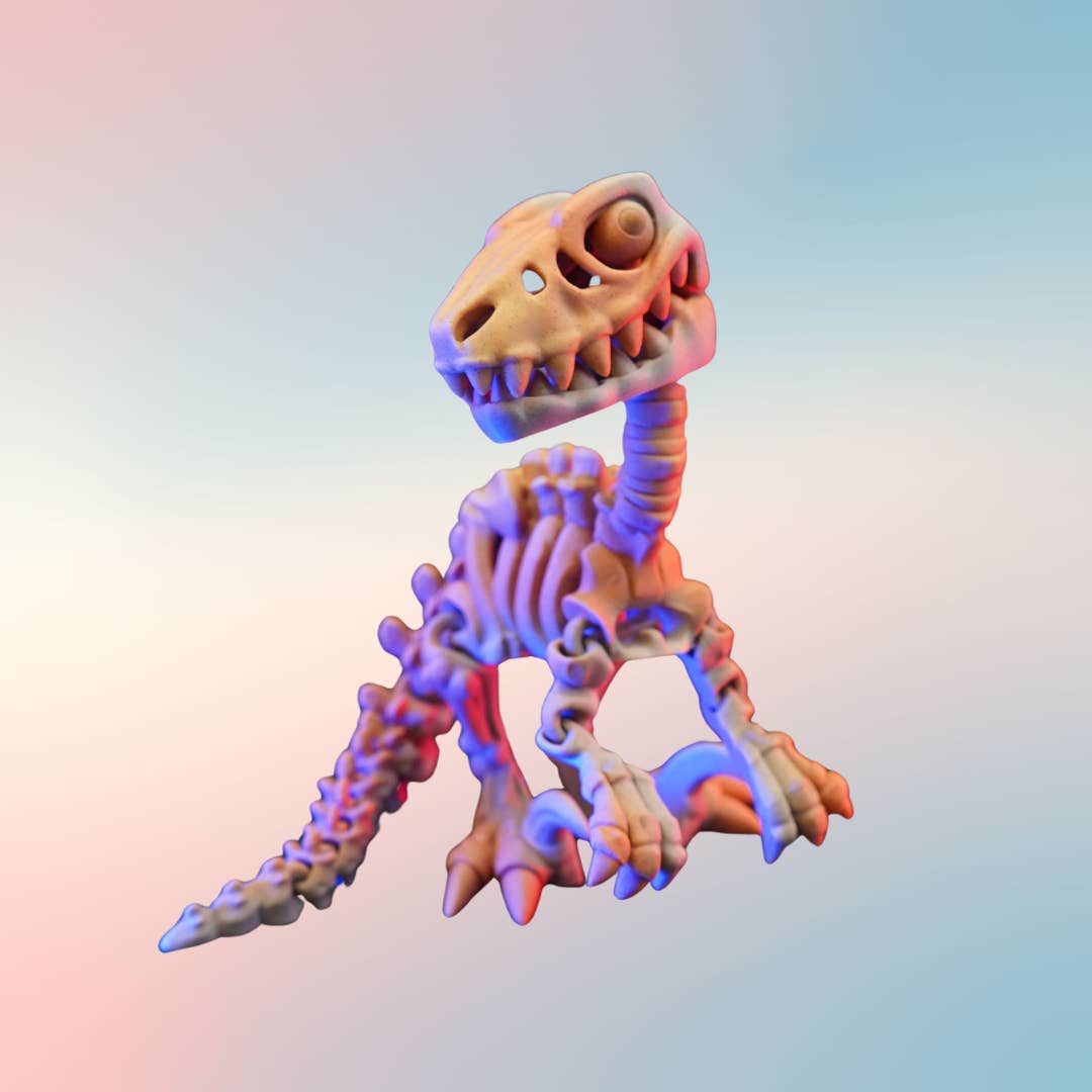 Great American Designs – wholesale Fidget Toy - Barn – Artikulerande skelett Raptor leksak, flexibel 3D-tryckt leksak