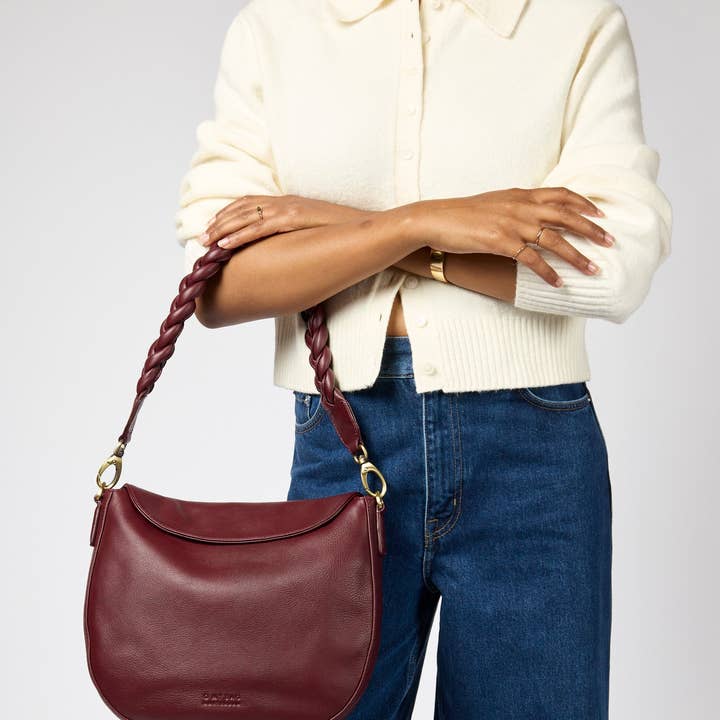 O My Bag - Wholesale Shoulder Bag - Women's - Lana - Dark Cherry Soft Grain7