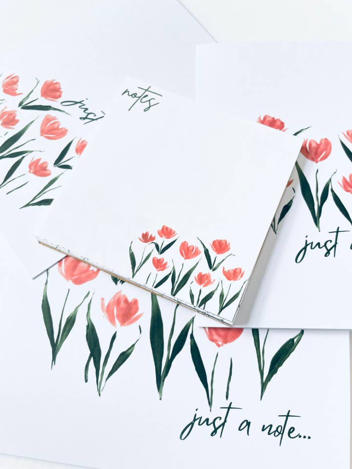 Simple Tulip Stationery Sets, Notepads and Card Box Set for wholesale by Atelier By Cat