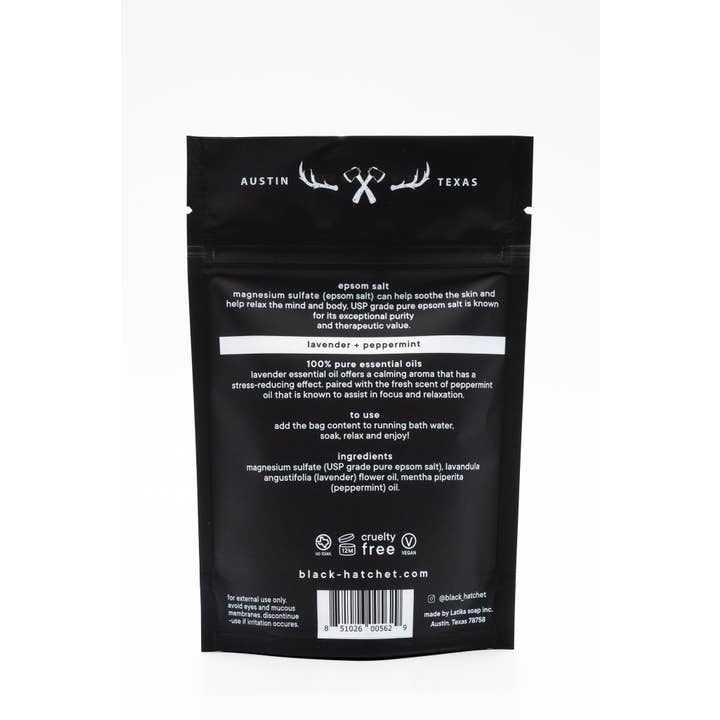 Latika Beauty – wholesale Bath salts – Father's Day⚫ Black Hatchet Relax -bath salt ⚫ Gift for Men