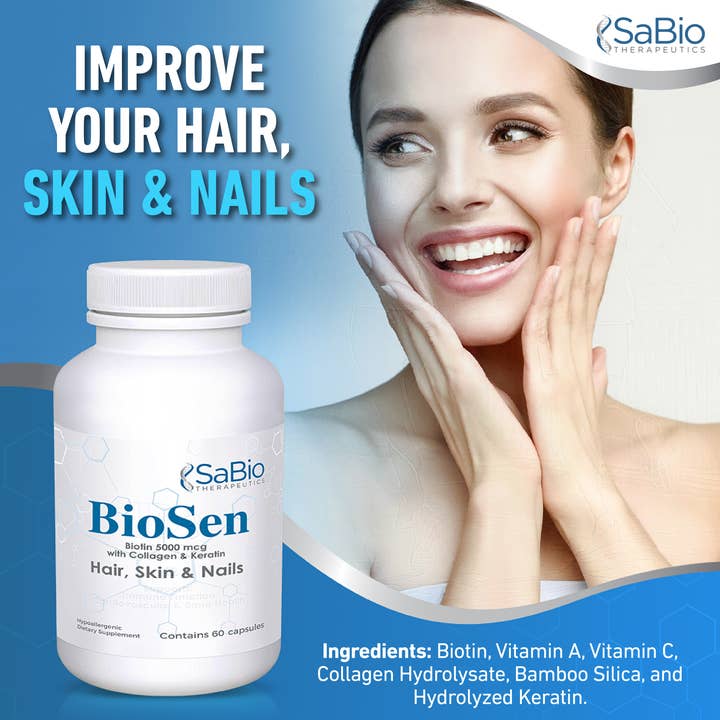 SaBio Therapeutics - Wholesale Oral Supplement/Vitamin - BioSen - Skin, Hair, & Nail Support2