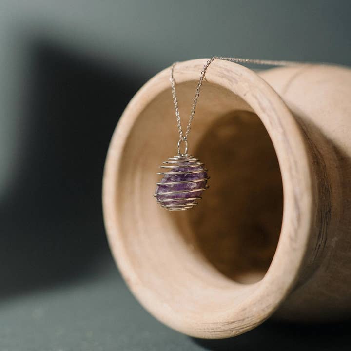 PHOEBE´S – wholesale Pendant/charm necklace – Holder Necklace, Natural Stones Pendant, Gemstone Gift