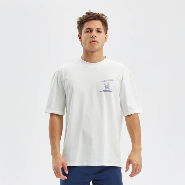 Hydroponic - Wholesale Screen Printed T-Shirt - Unisex - SB Surf SS 01-White