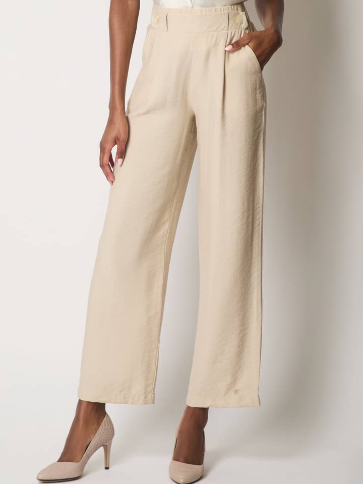 Pantaloni sartoriali a vita alta - Pietra per la vendita all'ingrosso da parte di SOLO