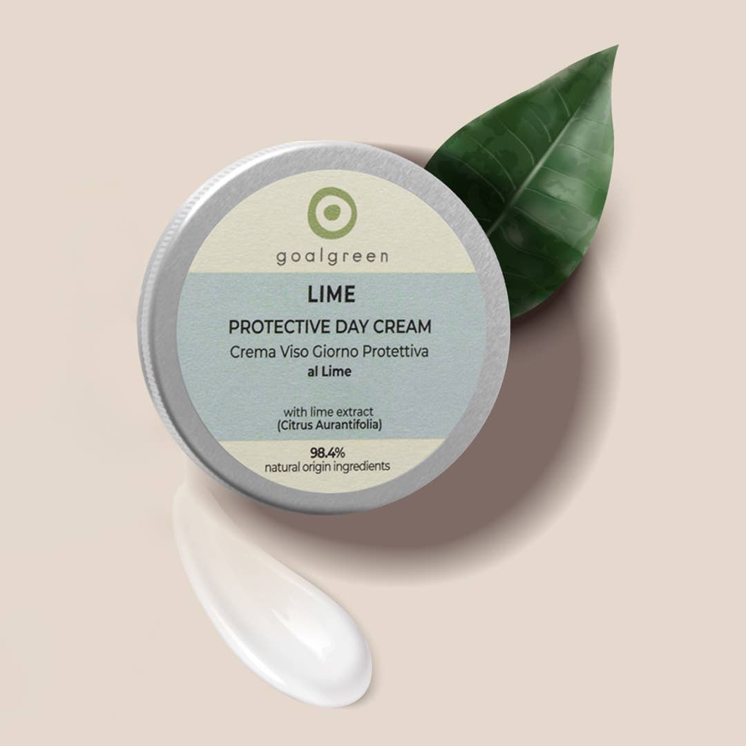 GoalGreen - Wholesale Facial Moisturizer - Lime protective day face cream 15 ml Made in Italy3