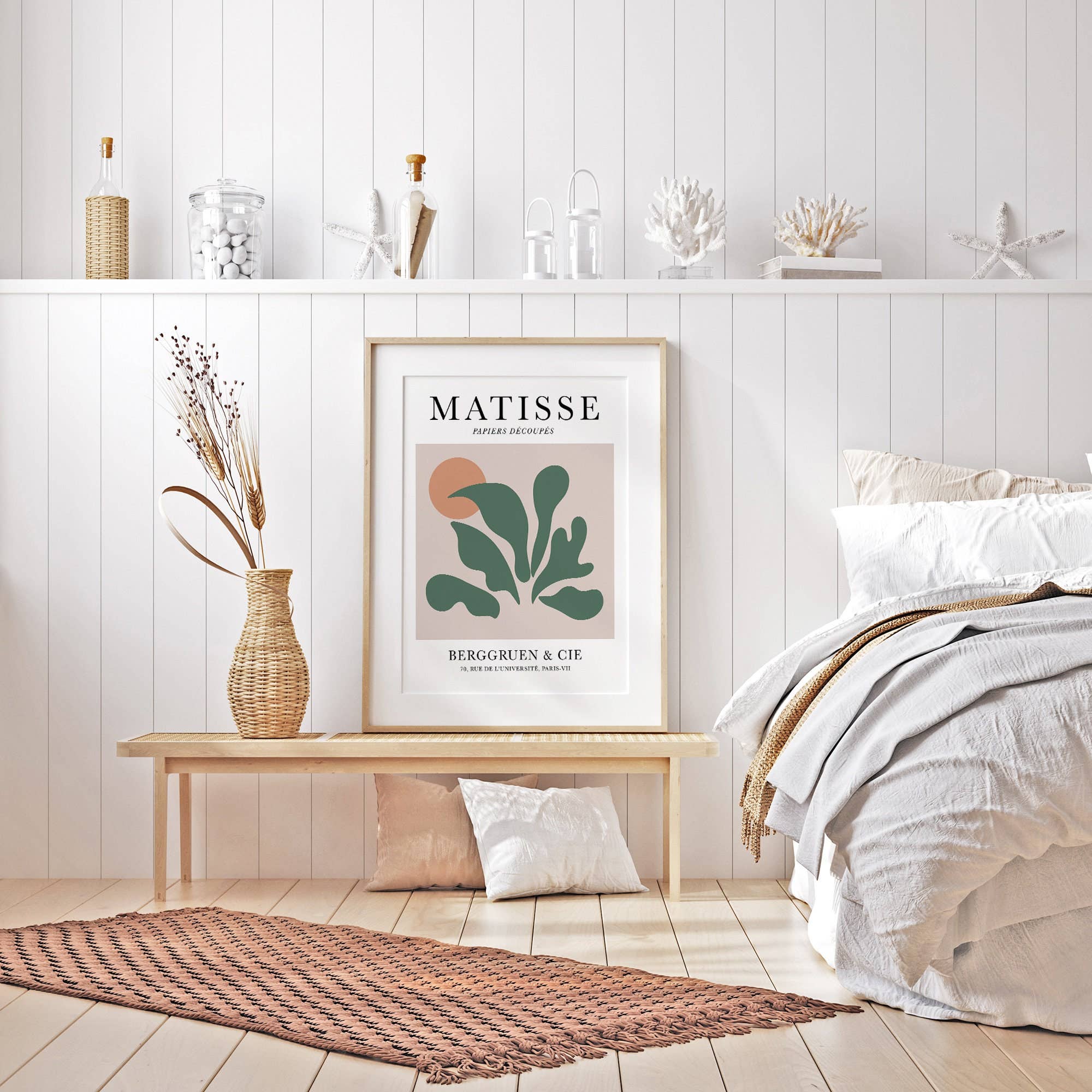 Affiche avec cadre en chêne - Papiers Découpes - 50x70 Matisse