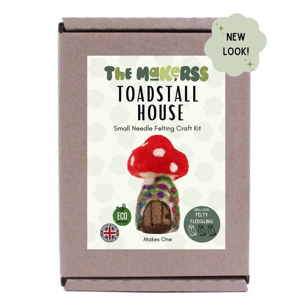 The Makerss - Wholesale Craft Sewing Kit - Small Toadstool House Small Needle Felt Kit1