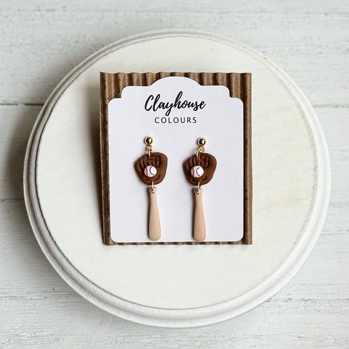 Clayhouse Colours - Wholesale Dangle earrings - Baseball Earrings3