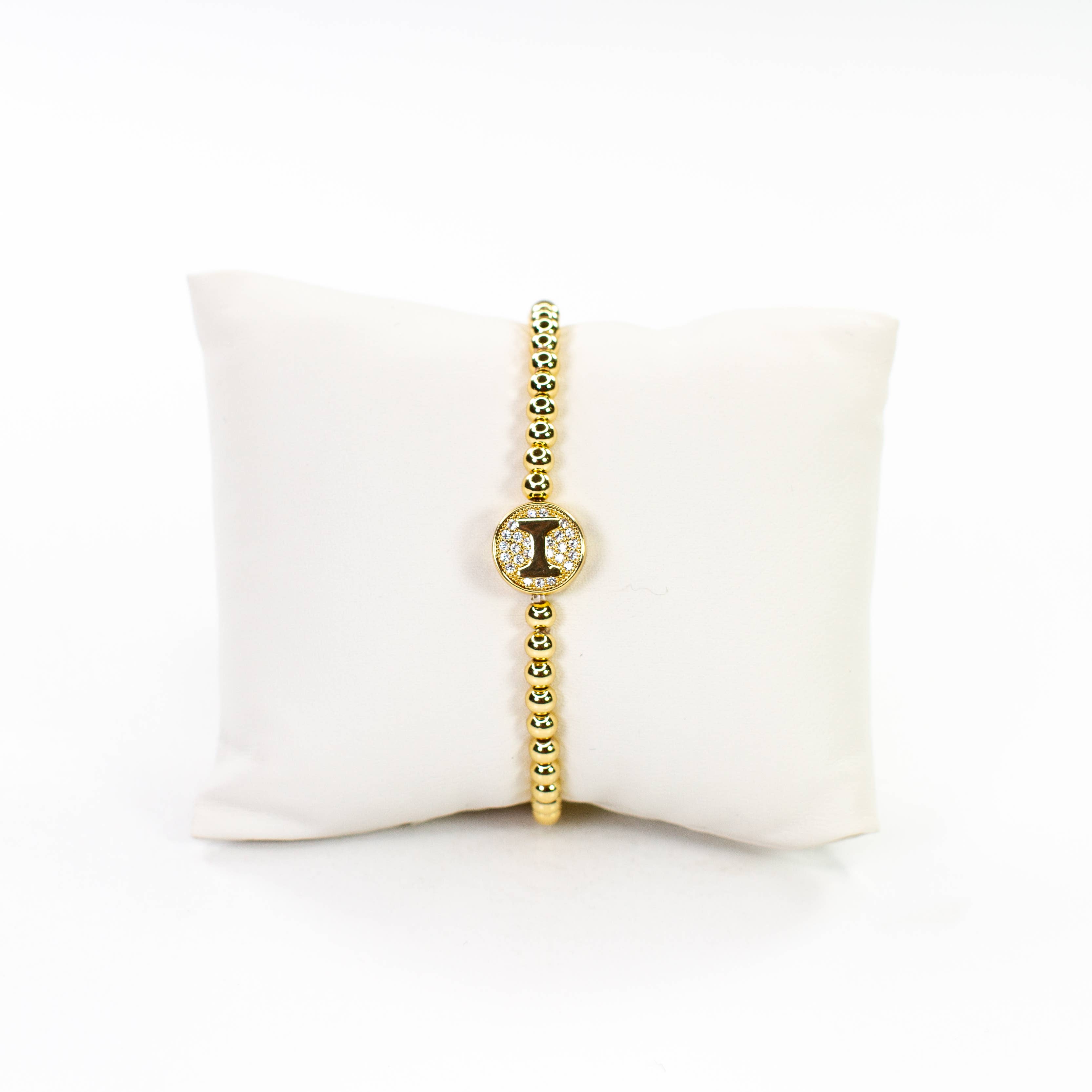 Savvy Bling - Wholesale Beaded Bracelet - Initial Simulated Diamond Bracelet8