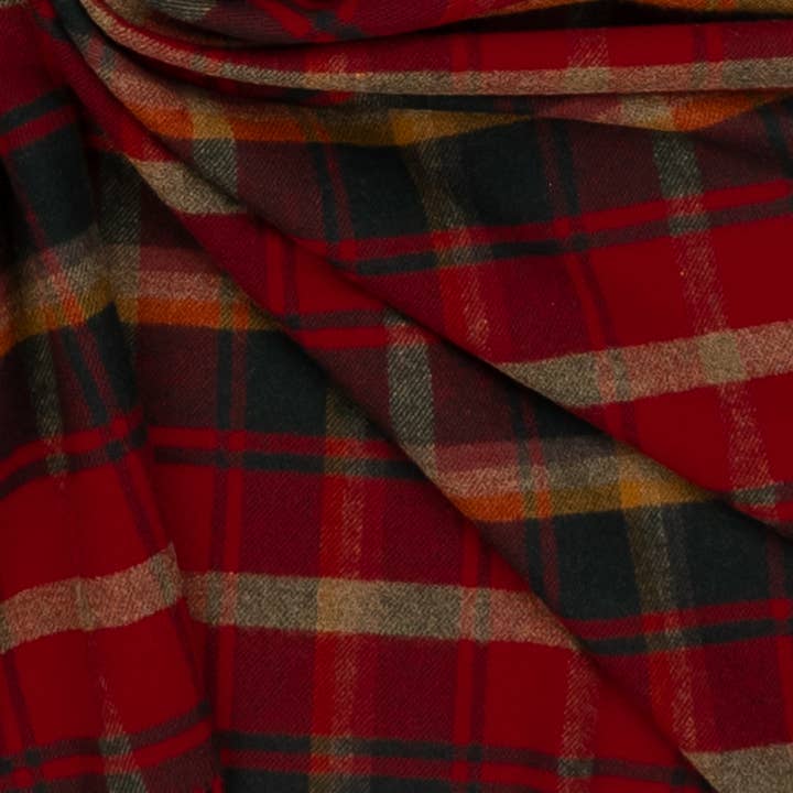 Prince of Scots – wholesale Prydnadsfilt – Highland Tweed Shetland lammullspläd (röd lönn)
