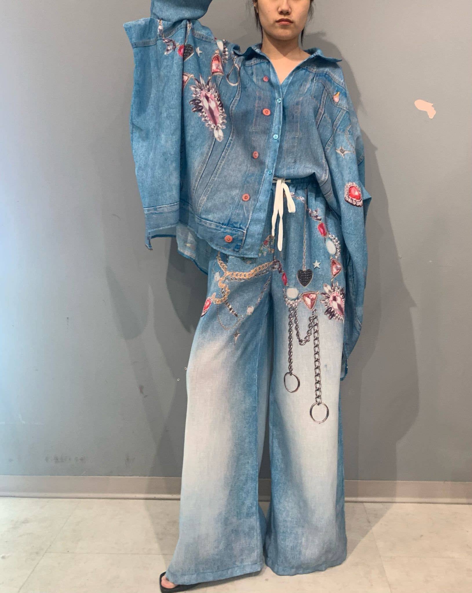 Cielo fashion – wholesale Set med topp och byxa – Dam – tryckt set1