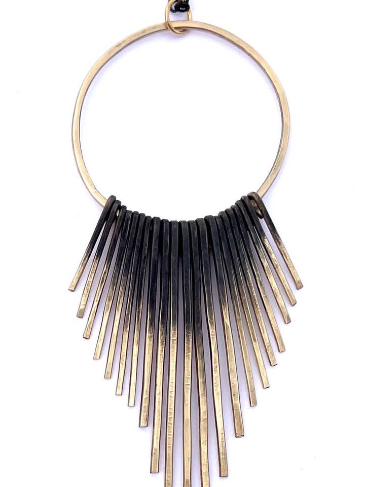 Halsketting met ronde en rechte franjes voor wholesale door Studio451Jewelry