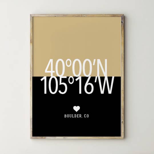Poster da parete unico di Boulder, Colorado per la vendita all'ingrosso da parte di Pin Your Hearts